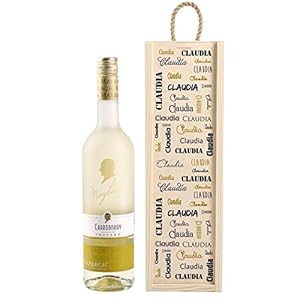 Herz & Heim® Gepersonaliseerd wijncadeau met witte wijn om uit te kiezen – stijlvol verjaardagscadeau Chardonnay