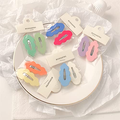 10 Pieces Solid Color Hair Snap Clips, Swirl Snap Clips For Hair, Metal Snap Hair Clips For Makeup, Snap Hair Clips For Women Girls #TOP6