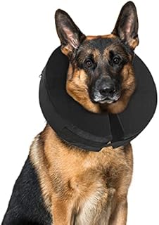 Soft Dog Cone Collar, Memory Foam Recovery Collar for Dogs and Cats, Adjustable Protective Cone Collar for After Surgery with Removable Waterproof Cover to Prevent Pets from Wounds and Rashes