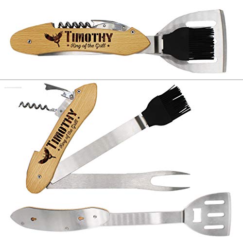 Set de Herramientas Parrilleras Personalizado en Madera miniatura 5
