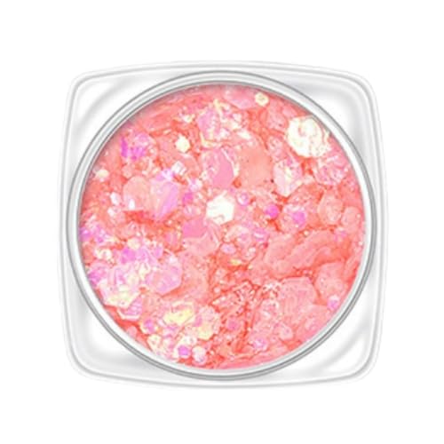 Festival Paillettes Visage,Fluorescent Paillette,Gel Paillettes Visage,Paillettes Corps pour Maquillage Quotidien,Sécurisé Résistant à l'Eau,Facile à Appliquer pour Festival -15#(rose)