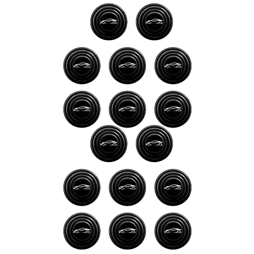 Emiif 16 Pcs Car Door Shock Absorber Rubber Sticker, Shockproof Cushion for Car Door Shock Absorption Buffer Gasket, Auto Parts & Accessories for Car Door Collision Avoidance