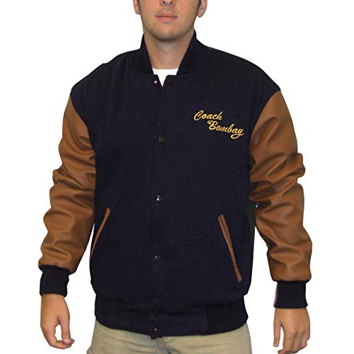 My Party Shirt Gordon Bombay Ducks Varsity Jacket - Everyday Wear & Costume Coat 90s Hockey Movie Gift Embroidered Letterman