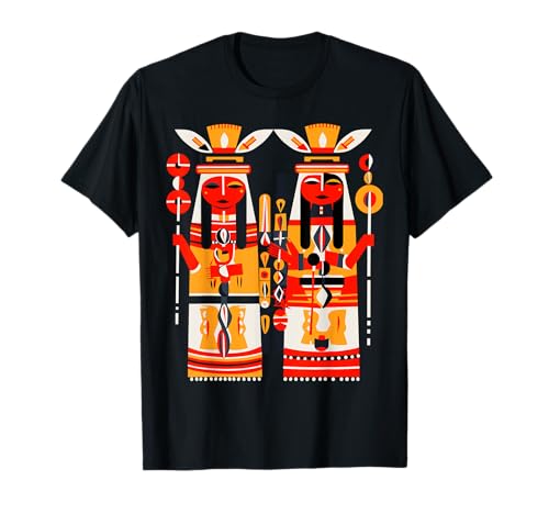 Native American Art Style Hopi Katsina Dolls T-Shirt