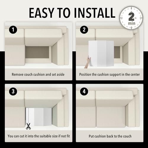 Tromlycs Sofa Couch Cushion Support For Sagging Seat Trapezoidal Furniture Seat Under Cushion Sag Repair Set Of 3 thumb #6