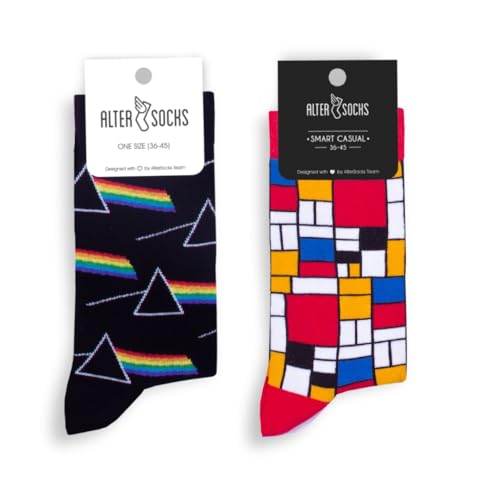 Alter Socks Calzini Con Motivi Famosi, Dipinti E Personaggi - Unisex Per Uomo E Donna/Taglia 36 – 45 / Calzini Hipster Con Disegni Divertenti, Taglia Unica
