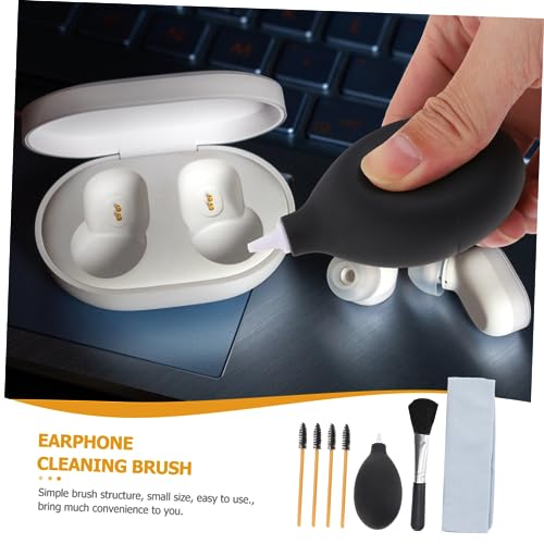 NUOBESTY Kit de Limpieza para Auriculares Electrónicos Cepillos Suaves, Hisopos de Algodón y Paño de Microfibra, para Uso Doméstico y Mantenimiento de Dispositivos Inalámbricos, Accesorio - imagen 4