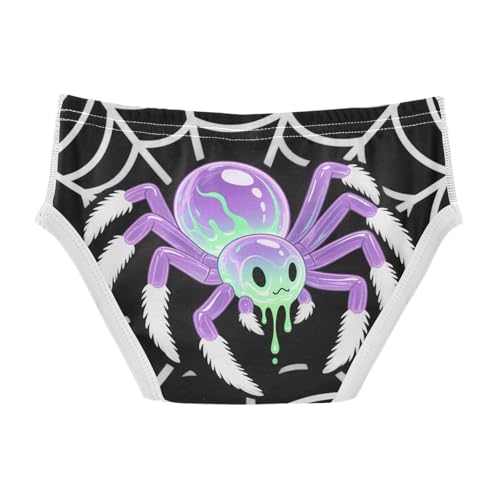 visesunny Boys Cotton Underwear Purple Spider Halloween Printed Toddler Soft Training Briefs Size 2T-8Y for Kids2