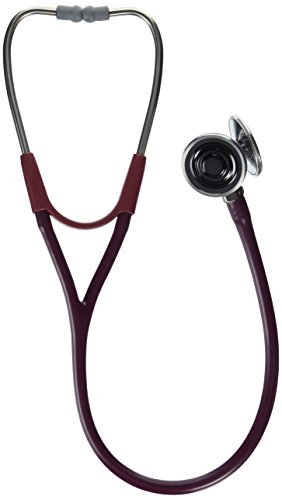 Stéthoscope Welch Allyn Harvey DLX bordeaux à triple tête de 71,1 cm