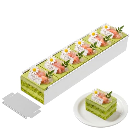TMWEFUSC Tiramisu Pan Rectangle Cake Mold One Side Removable Short Frame