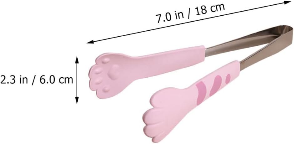 4 pcs Cake Home Clip BBQ Cat-pad Cartoon Duty Buffet Silicone Serving Cube Tips Salad Camping Mini Claw Assorted Baking Utensil Clamp Cat Creative Dessert Clips with Tongs(Assorted Colorx3pcs