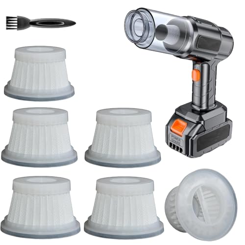 Image of Feenynic 6 Pack Hepa Filters Compatible with MBNGF Car Vacuum Cordless, Model X9 ULTRA, Handheld Car Vacuum Filters Works with ZARIMI X12-ULTRA Mini Vacuum.(Filters Only)