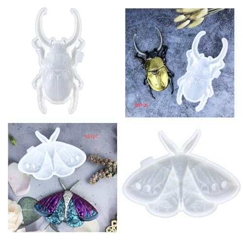 Moule silicone papillon de nuit à texture fine pour suspension murale - 3