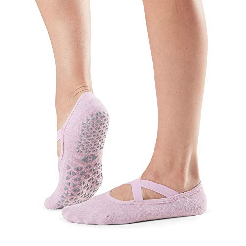 Image of TAVI Chloe Pilates Socks with Grips for Women | Non-Slip Grip Socks for Women, Patented Grip Sole Design, Soft Organic Cotton, Arch Support, Use for Yoga, Barre, Lagree