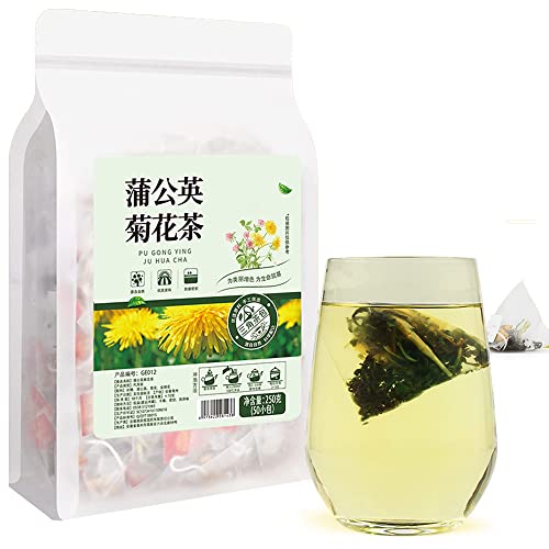 Plant Gift Dandelion Juhua Tea Bags 8.81oz (5g*50bags), madreselva, natural puro de china, té mixto saludable, combinación de té de flores 250g