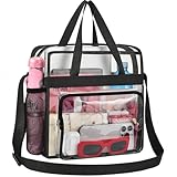 Busiuw Clear Bag for Stadium Events 12x12x6, Clear Tote Stadium Bag with Reinforced Straps for Sport Fan, Events, Travel