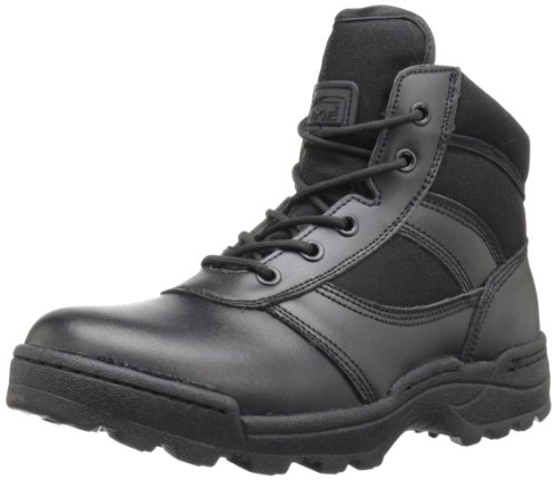 4205 Dura-Max Mid-Zipper Tactical Black Leather Boots 6-inch