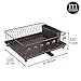 mDesign Alloy Steel Sink Dish Drying Rack Holder with Plastic Swivel Spout Drainboard Tray - Dish Rack/Dish Drainer Storage Organizer for Kitchen Counter - Concerto Collection, Bronze