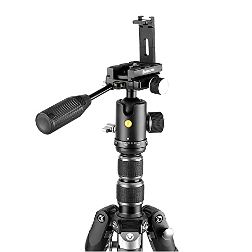 Vanguard VEO3T204CBP Carbon Fiber Travel Tripod with Ball Head, Removeable Pan Handle, and Quick Shoe with Built-in Smartphone Holder by VANGUARD - Image 2
