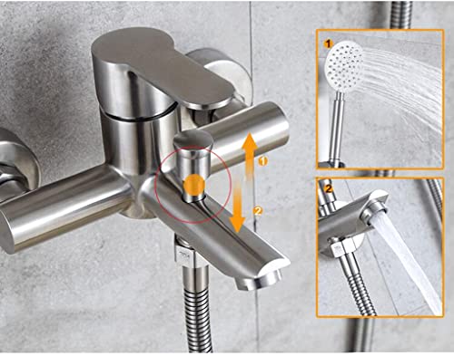 Mitigeur mural SUS 304 en acier inoxydable brossé durable - 4