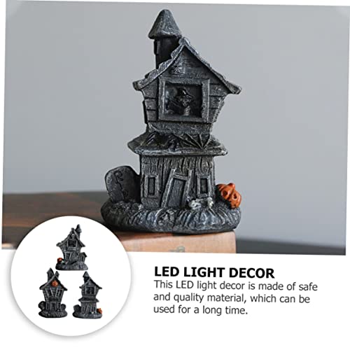 ABOOFAN 3 Pçs Halloween Desktop Favor Adornos Noturnos Luz Negra LED Para Lâmpadas Decorativas Festi