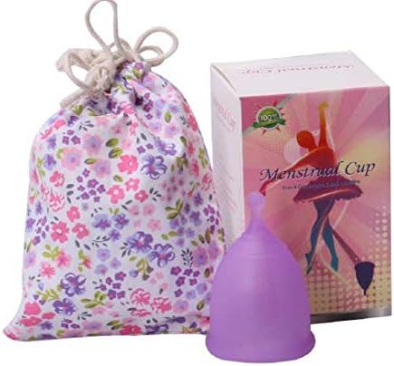 Eco Menstrual Cup with Floral Cotton Bag - Pre Childbirth - Medical Silicone