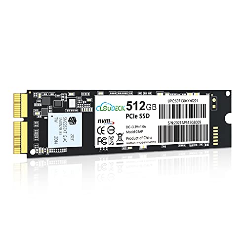 Best Deal 🛒 Cloudeck 1TB 3D NAND NVMe PCIe SSD,Gen3x4 Internal SSD Solid State Drive for MacBook Air (Mid 2013-2017),MacBook Pro(Retina,Late 2013-Mid 2015),Mac Pro(2013)&Mini (2014),iMac(2013-2017)