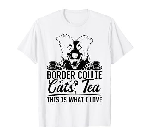 Border Collie, Katzen, Tee - Border Collie Hund T-Shirt