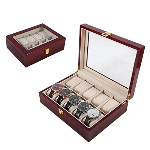 Boîte de présentation de bijoux de montre en bois YZCIS, cadeau idéal pour homme