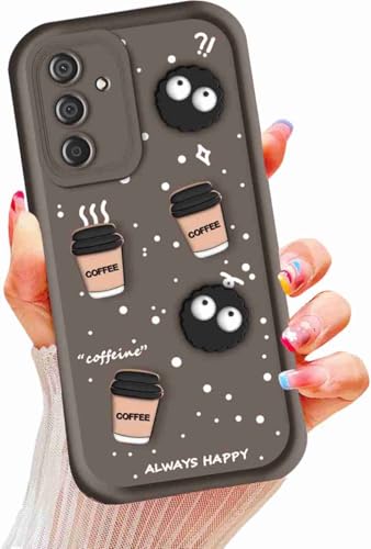 Image of Compatible for Samsung Galaxy A55 5G Cute Fun 3D Ball Cartoon Coffee Liquid Silicone Soft Case Phone Case Back Cover for Samsung Galaxy A55 5G (Brown)