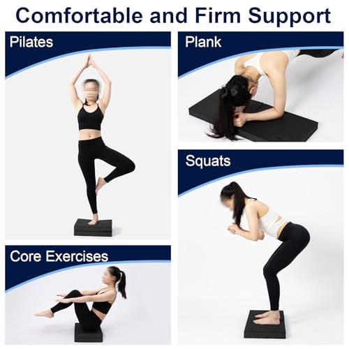 Image of StrongTek Professional Foam Exercise Balance Pad - 15.8 inch x 13 inch x 2 inch, High-Density TPE Foam Knee Pad, Non-Slip & Water-Resistant, for Balance Training, Physical Therapy, Yoga, and More