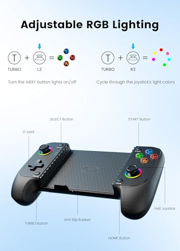 Image of Wireless Phone Controller for iPhone /Android with Hall Joystick, Moblie Controller for iPhone Support Xbox Game Pass, Steam Link, Call of Duty, Roblox, Handheld Gaming Gamepad, Nintendo DS Consoles