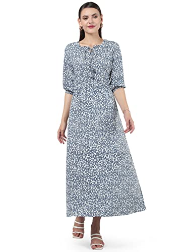Image of AHANA Printed Crepe Maxi Dress
