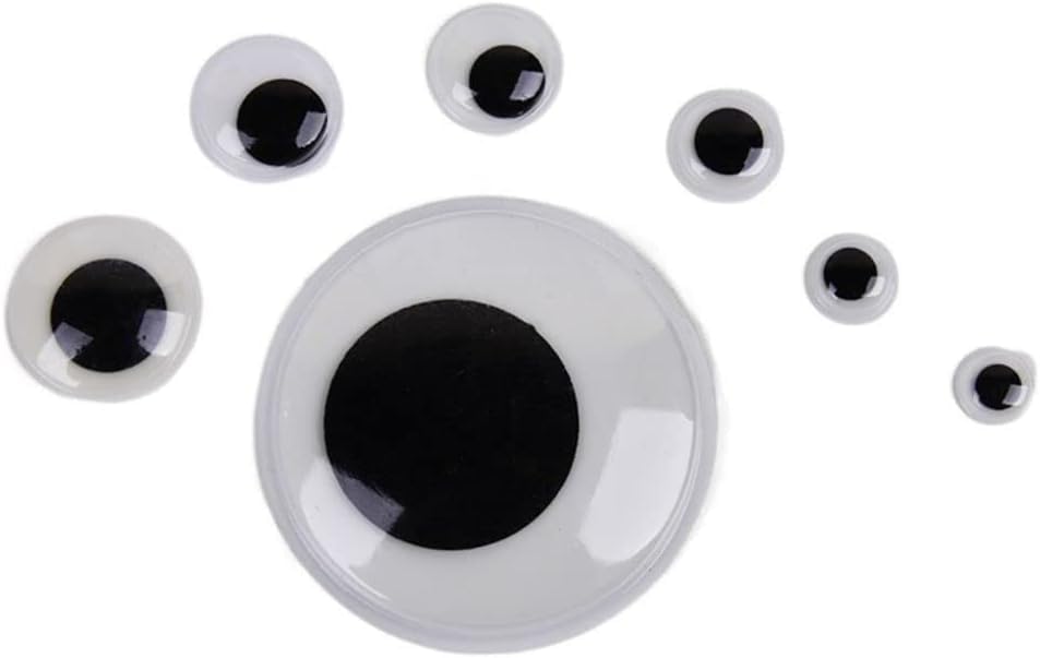 Giant Black Googly Wiggle Eyes,Self Adhesive Big Wiggle Eyes,Large Sticky Eyes for Party Decorations,DIY Refrigerator Door Lawns Car DIY Craft Projects,Craft Supplies (150mm)