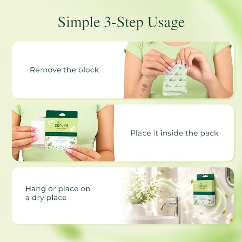 Image of Airvel Joyous Jasmine Fragrance Block Pack of 3 (75g Each) | Toilet Freshener | Bathroom Smell Eliminator | Non-Toxic, Safe | Long-Lasting Freshness Up to 45 Days