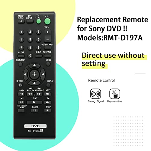 Télécommande RMT-D197A de rechange Sony DVD DVP-SR510H DVP-SR320 DVPSR120 - 3