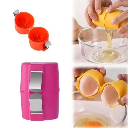 NYXIFYLO Egg Opener, Stainless Steel & PP Plastic, Pink, Egg Preparation Tool, Egg Slicer, 3187101031