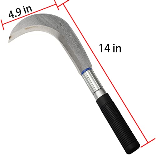 Hoz para césped con hoja de acero y mango ergonómico miniatura 4