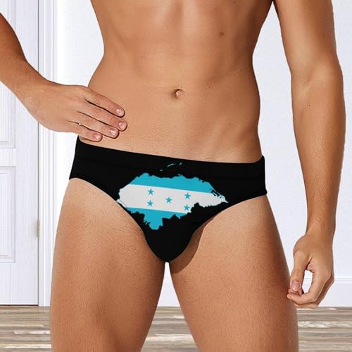 Flag Map of Honduras Men's Swim Brief Sexy Bikini Swimwear Swimsuit Trunks Bathing Suits4