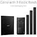 Pen Holder, Pencil Holder, Pen Sleeve Case for Hard Cover Journals, Notebooks, Books, Binders, Hold Multi Pens Pencils Rulers Durable Fabrics, Detachable, Elastic Band. Black.