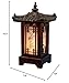 Traditional Korean Wood Lamp | Handmade Asian Oriental Table Lantern | Bedside Bedroom Accent Light | Unique Gift Idea | Pagoda Design (Brown) (House)