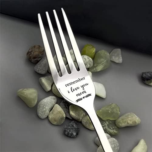 Souarts Engraved Fork, Mum Forking Love You Dinner Forks Unique Carving Fork Stainless Steel Table Forks Mother's Day Best Present for Wife Mother