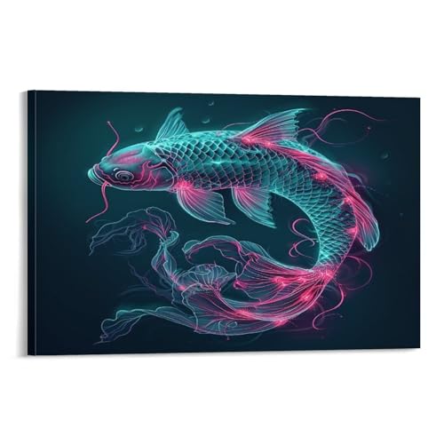 Décoration murale moderne poissons lumineux pour illuminer votre salon cosy