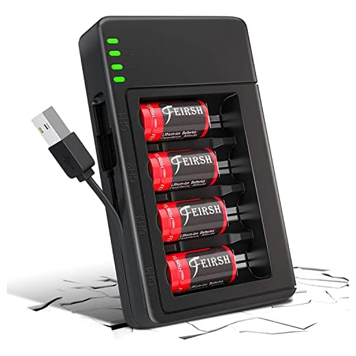 4 Pack CR123A Lithium Batteries,QUICKHELP 3.7V 800mAh [CAN BE RECHARGED] Arlo Batteries with Charger for Arlo Wireless Cameras VMC3030 VMK3200 VMS3330 3430 3530 and Flashlight Polaroid Microphone