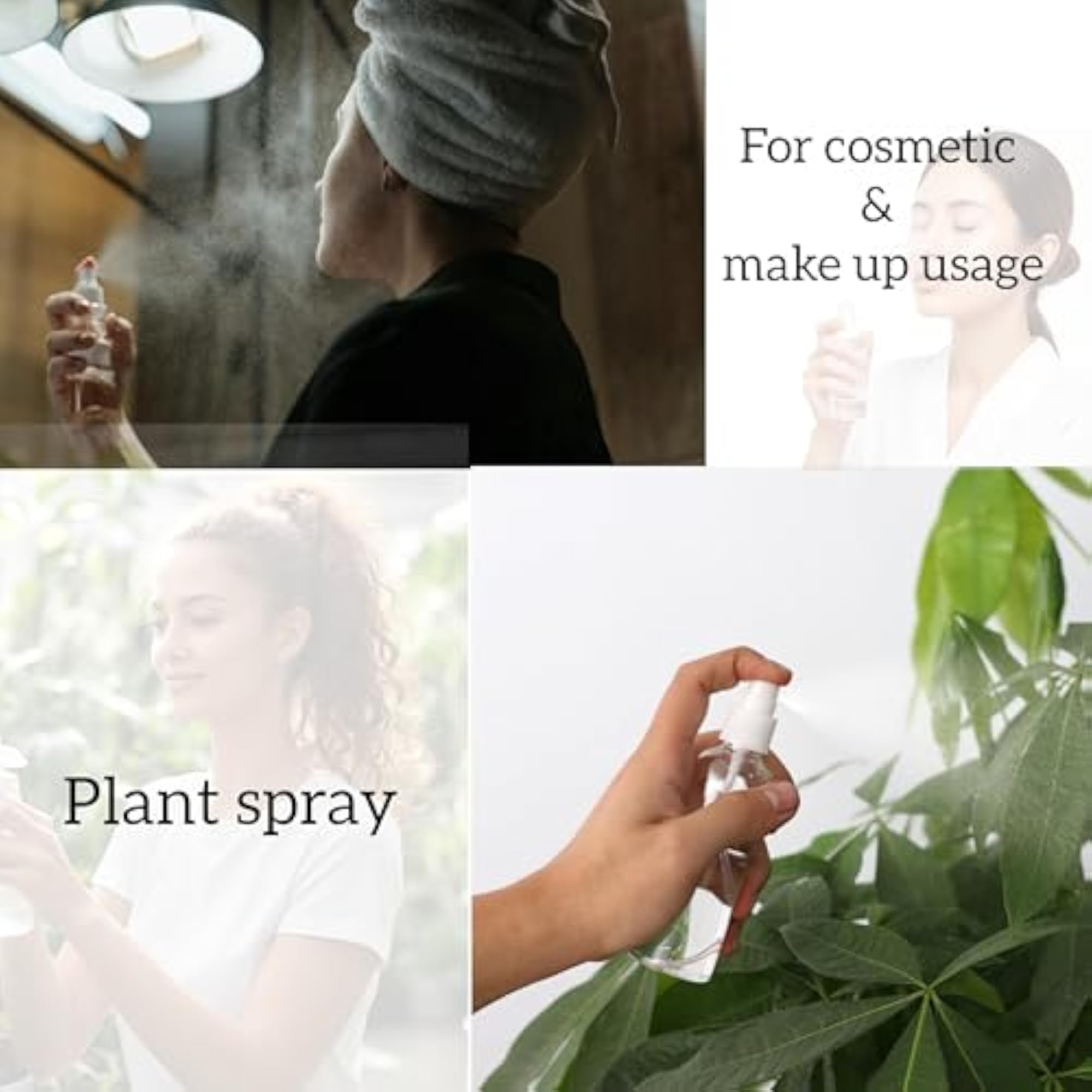 Empty Refillable Plastic Spray Bottle, Travel & Beauty