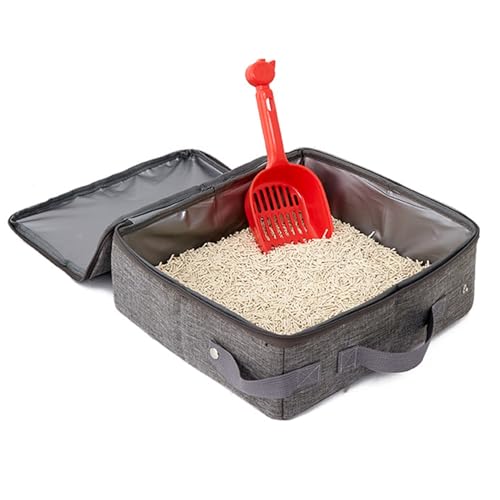 Caja de arena portátil plegable para gatos pequeña miniatura 1