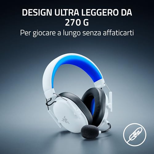 BlackShark V3 X HyperSpeed PlayStation - Cuffie wireless per eSport gaming - Ultraleggere 270g - Driver TriForce da 50mm - Microfono rimovibile - HyperSpeed 2,4 GHz e Bluetooth - PS5/PC | Bianco - Cuffia gaming - Immagine 6