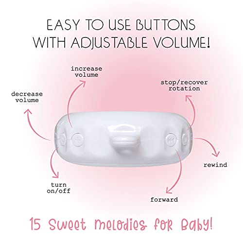 Everlove | Elephant Musical Crib Mobile For Baby Girls | Digital Music Box With 15 Lullabies (Pink Theme) #TOP4