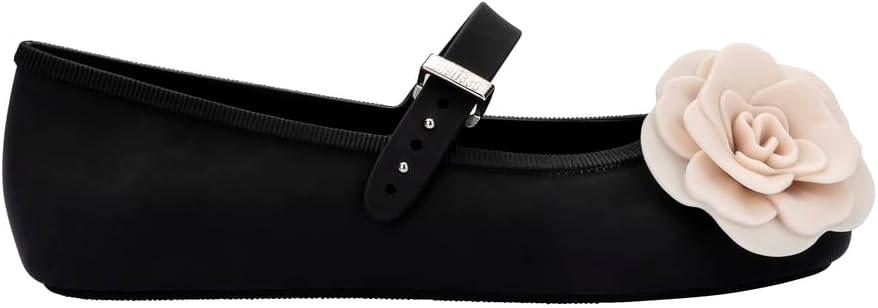 Melissa Soft Ballerina Petals - Seasonless Flats for Women - Classic Ballet Flat Style with Adjustable Strap - Light-as-Air PVC Construction - Soft Foam Insole - Bubblegum Scent
