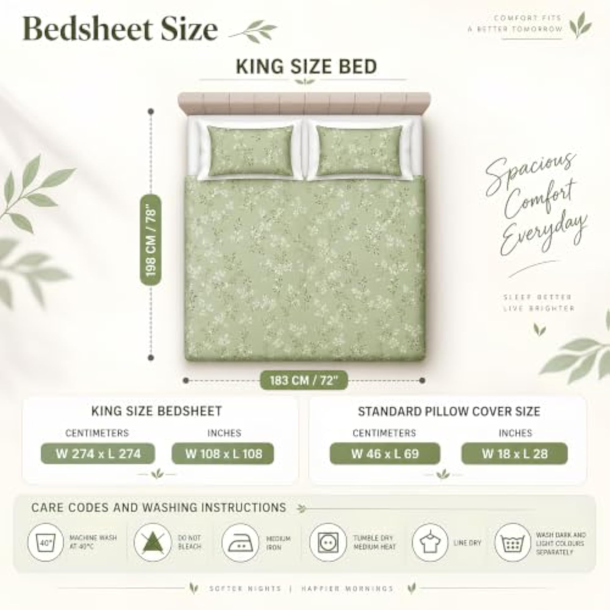 King Size Cotton Geometric Bedsheet 144 TC, 100% Cotton